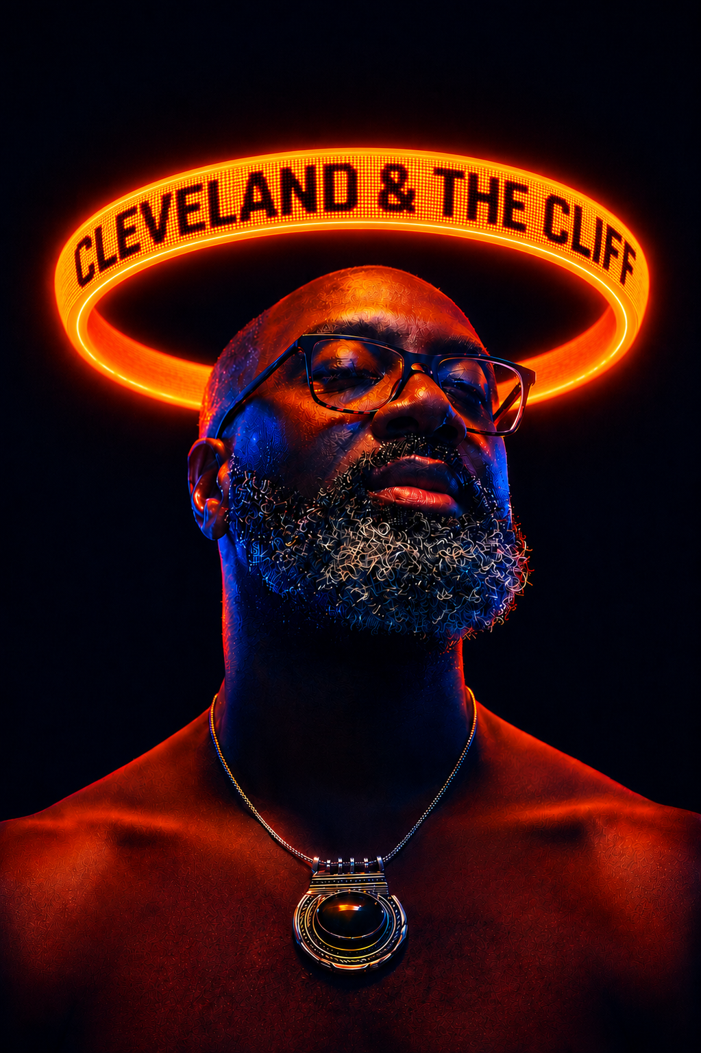 Cleveland of Cleveland & The Cliff, lit by an orange halo